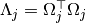 \Lambda_j = \Omega_j^{\top} \Omega_j